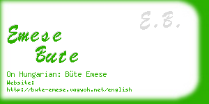 emese bute business card
