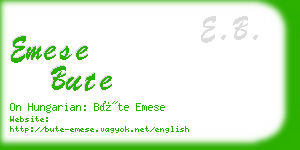 emese bute business card